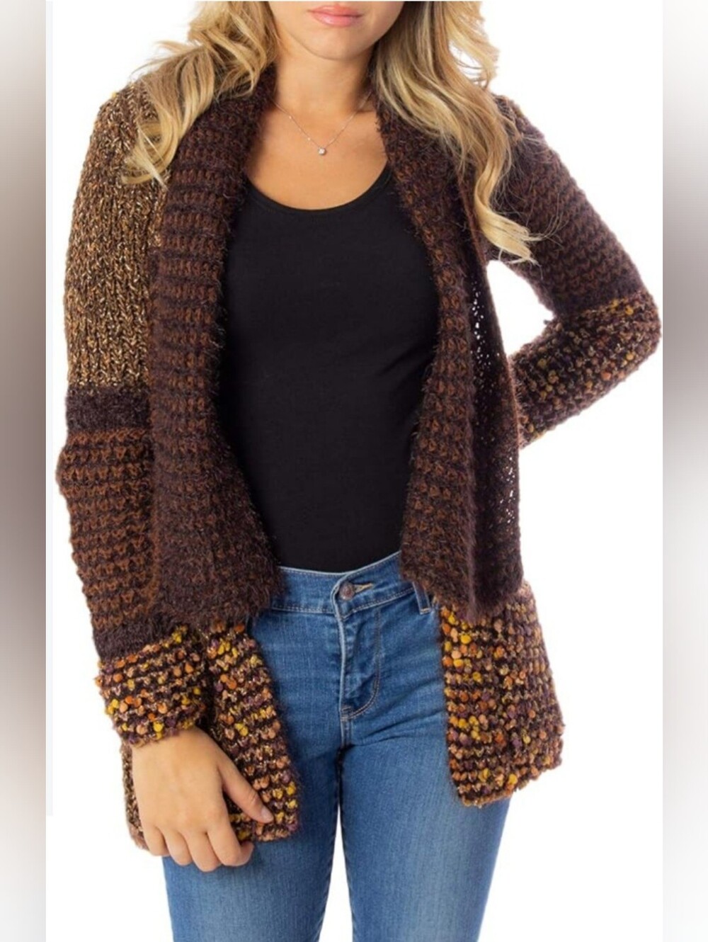 Desigual Oslo Open Front Cardigan, Size XL
